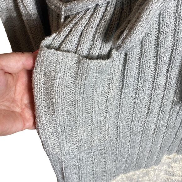 Lemon knit robe soft loungewear M/L fair isle ribbed cozy - Picture 5 of 9